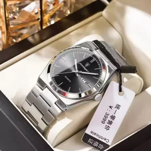 Poedagar 930 Luxury Watch (Silver-Black)